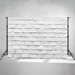 Timeless White Brick Wall Photography Backdrop - Layoris