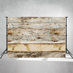 Decayed Old Wooden Planks Photo Backdrop - Layoris