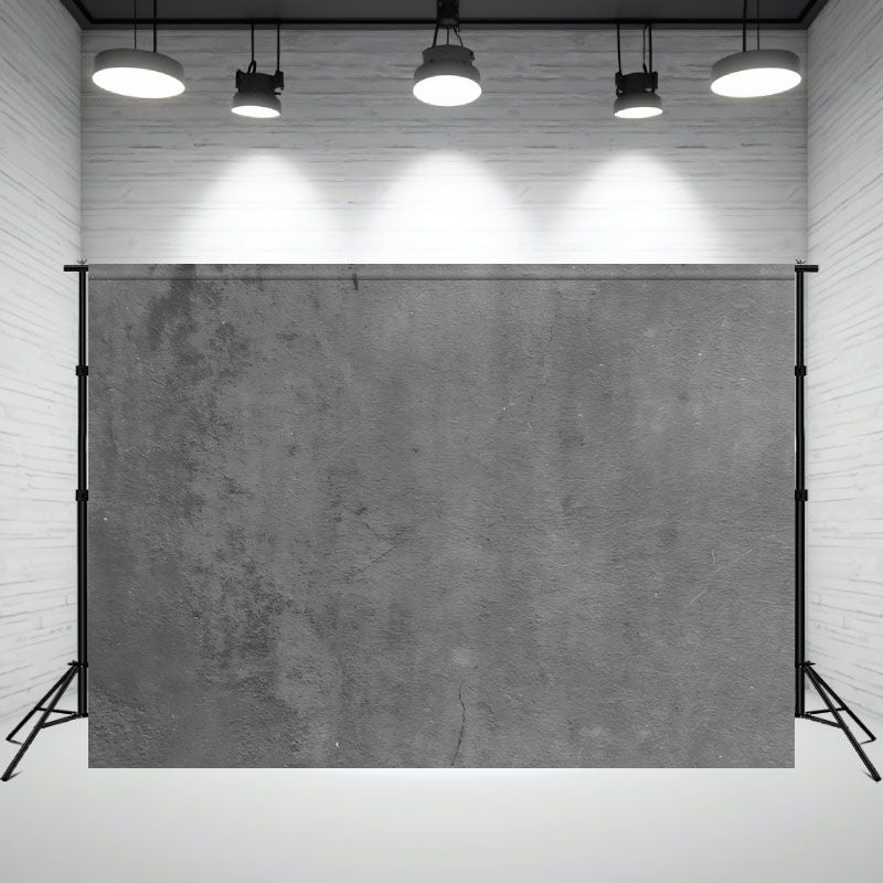 Gray Cement Wall Portrait Photography Backdrop - Layoris