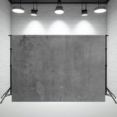 Gray Cement Wall Portrait Photography Backdrop - Layoris