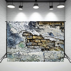 Dilapidated Rustic Wall Photography Backdrop - Layoris