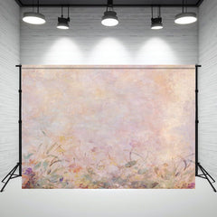 Abstract Pink Oil Painting Flowers Photo Backdrop - Layoris
