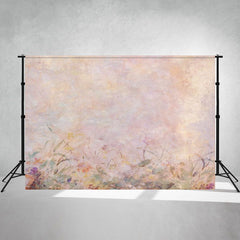 Abstract Pink Oil Painting Flowers Photo Backdrop - Layoris