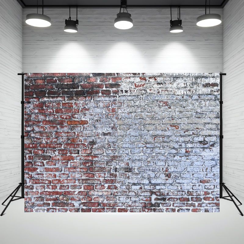 Brick Wall Washed By Rain In The Countryside Backdrop - Layoris