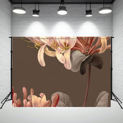 Fashion Brown Large Flower Photography Backdrop - Layoris