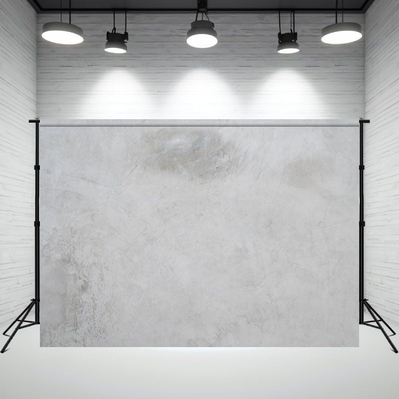 Light Grey Texture Cement Wall Portrait Backdrop - Layoris