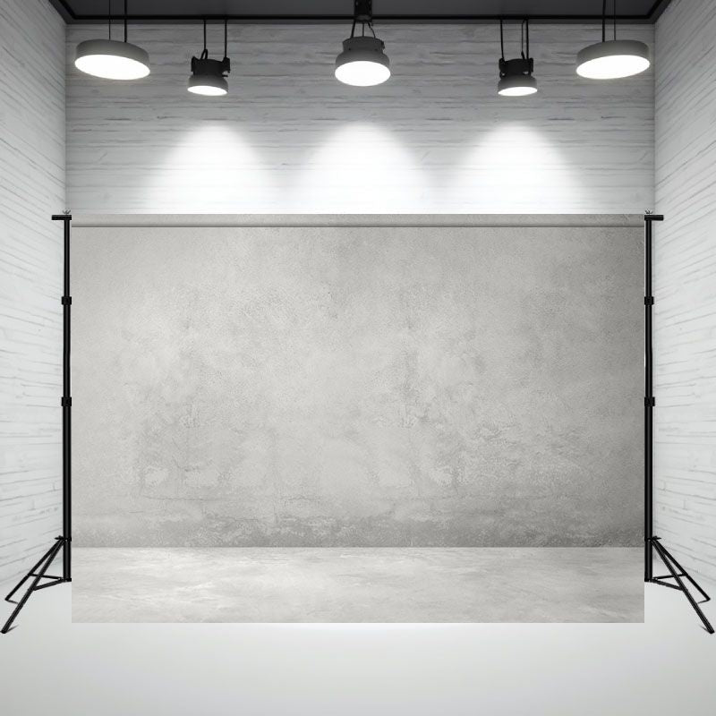 Gray Cement Wall And Floor Interior Photo Backdrop - Layoris