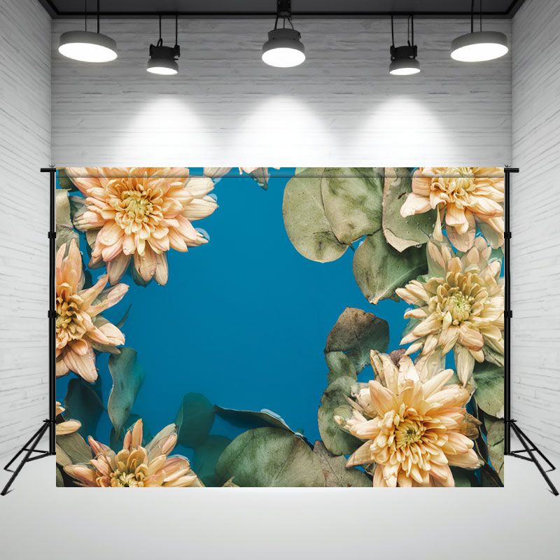 Flesh Pink Wreath Woman Photography Backdrop - Layoris