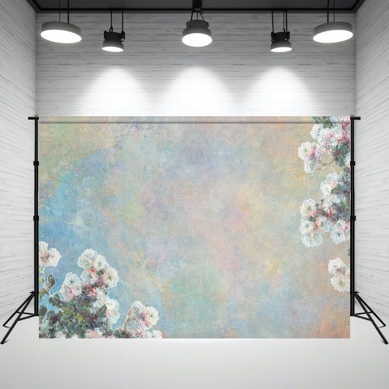 Abstract Texture Oil Painting Flower Photo Backdrop - Layoris