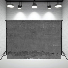 Dark Gray Cement Wall Portrait Photo Backdrop - Layoris