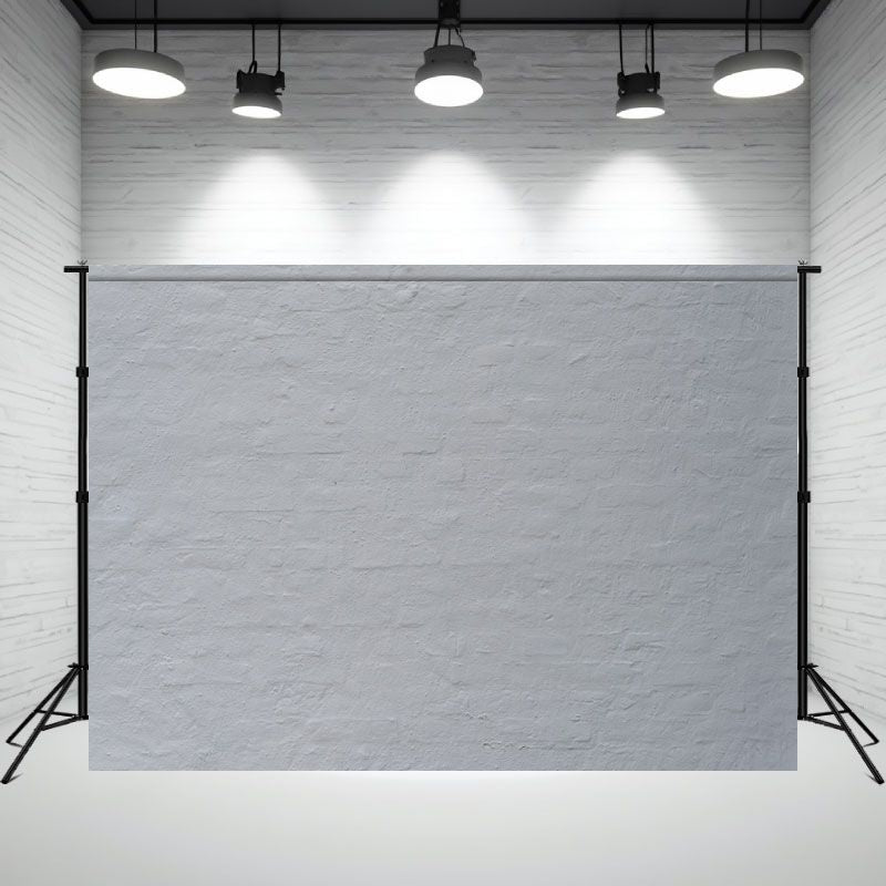 Blurred Texture Of White Brick Wall Photo Backdrop - Layoris