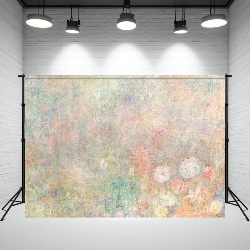 Abstract Texture Oil Painting Pink Portrait Backdrop - Layoris