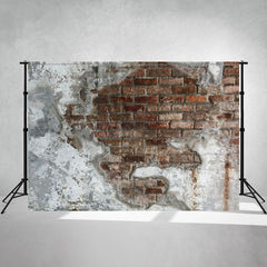 Vintage Shabby Red Brick Wall Photo Backdrop - Layoris