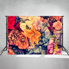 Vintage Toned Floral Women Photography Backdrop - Layoris
