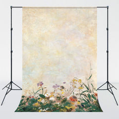 Vertical Oil Painting Abstract Flower Backdrop - Layoris