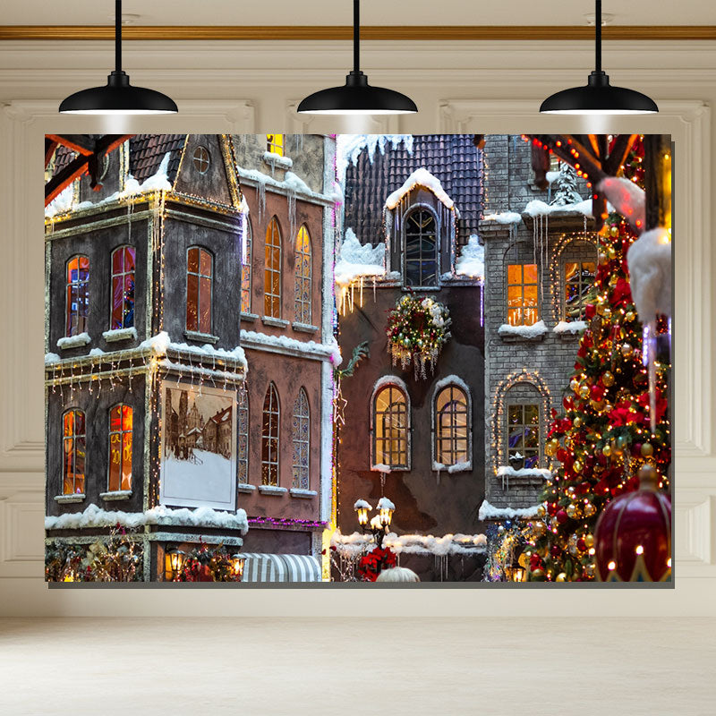 Layoris European Architectural Christmas Backdrop