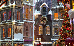 European Architectural Christmas Backdrop - Layoris