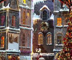 European Architectural Christmas Backdrop - Layoris