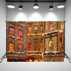 Layoris European Castle Christmas Photo Backdrop