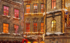 European Castle Christmas Photo Backdrop - Layoris