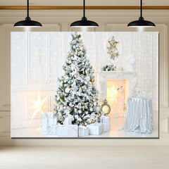 Layoris White House Christmas Tree Holiday Photo Backdrop