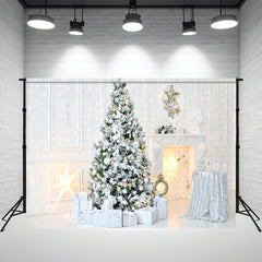 Layoris White House Christmas Tree Holiday Photo Backdrop