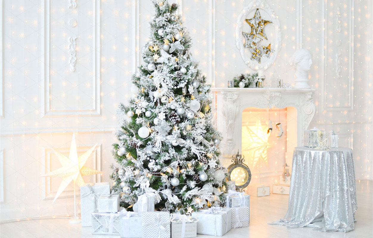 White House Christmas Tree Holiday Photo Backdrop - Layoris