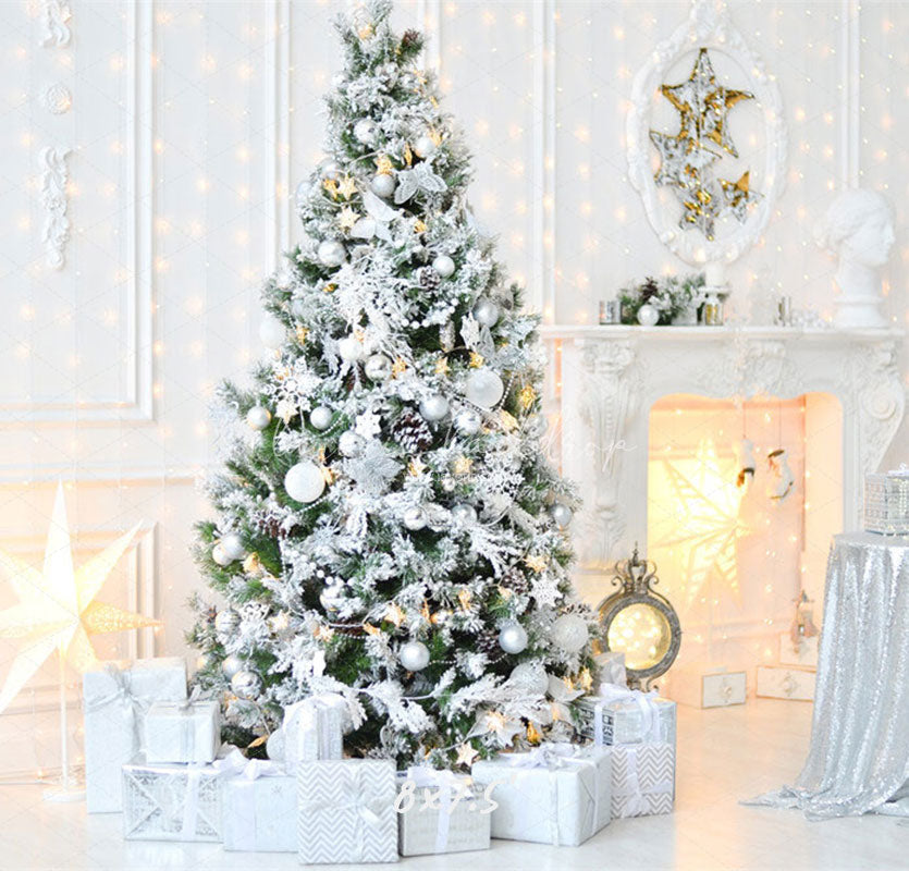White House Christmas Tree Holiday Photo Backdrop - Layoris
