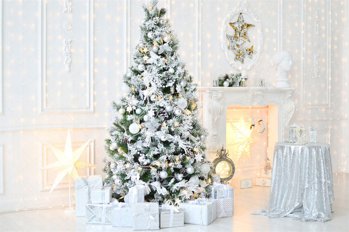 White House Christmas Tree Holiday Photo Backdrop - Layoris