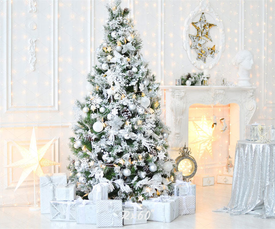 White House Christmas Tree Holiday Photo Backdrop - Layoris