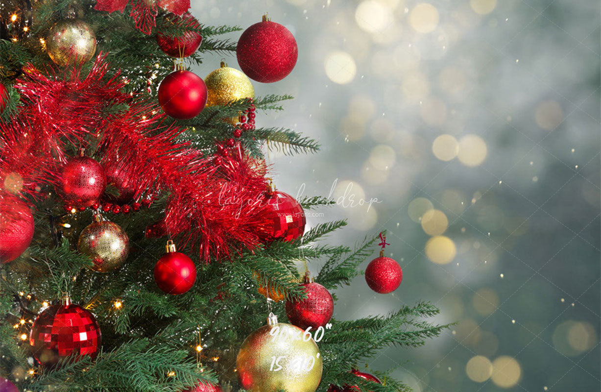 Christmas Tree Light Spot Bokeh Holiday Backdrop - Layoris