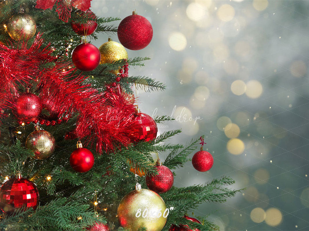 Christmas Tree Light Spot Bokeh Holiday Backdrop - Layoris