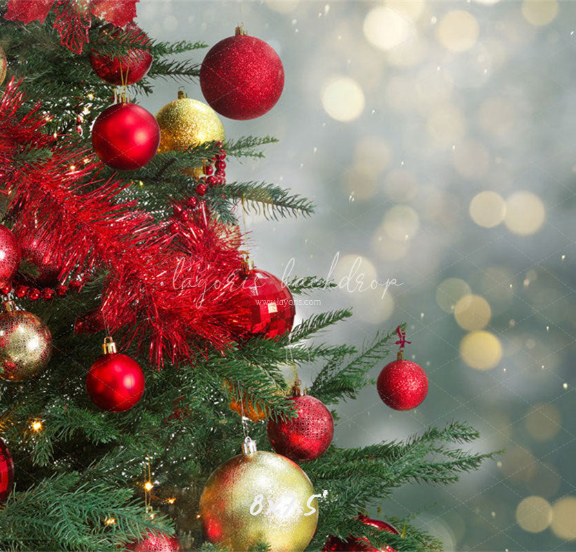 Christmas Tree Light Spot Bokeh Holiday Backdrop - Layoris