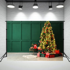 Layoris Green Wall Christmas Tree Holiday Backdrop