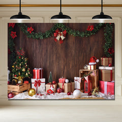 Layoris Wooden Wall Gift Box Ball Christmas Party Backdrop