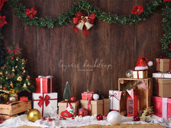 Wooden Wall Gift Box Ball Christmas Party Backdrop - Layoris