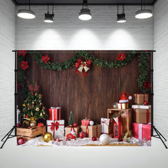 Layoris Wooden Wall Gift Box Ball Christmas Party Backdrop