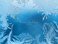 Transparent Blue Ice Crystal Winter Backdrop - Layoris