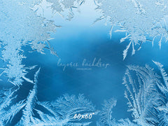 Transparent Blue Ice Crystal Winter Backdrop - Layoris