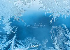Transparent Blue Ice Crystal Winter Backdrop - Layoris