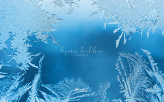 Transparent Blue Ice Crystal Winter Backdrop - Layoris