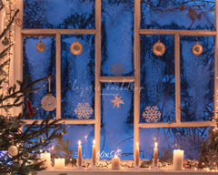 Window Candle Ball Christmas Backdrop - Layoris