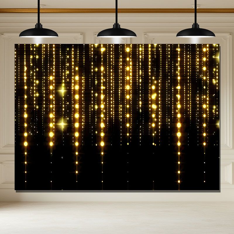Layoris Shining Gold Tassel Black Birthday Backdrop