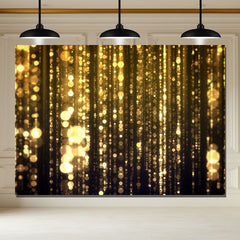 Layoris Sparkling Golden Light Birthday Backdrop