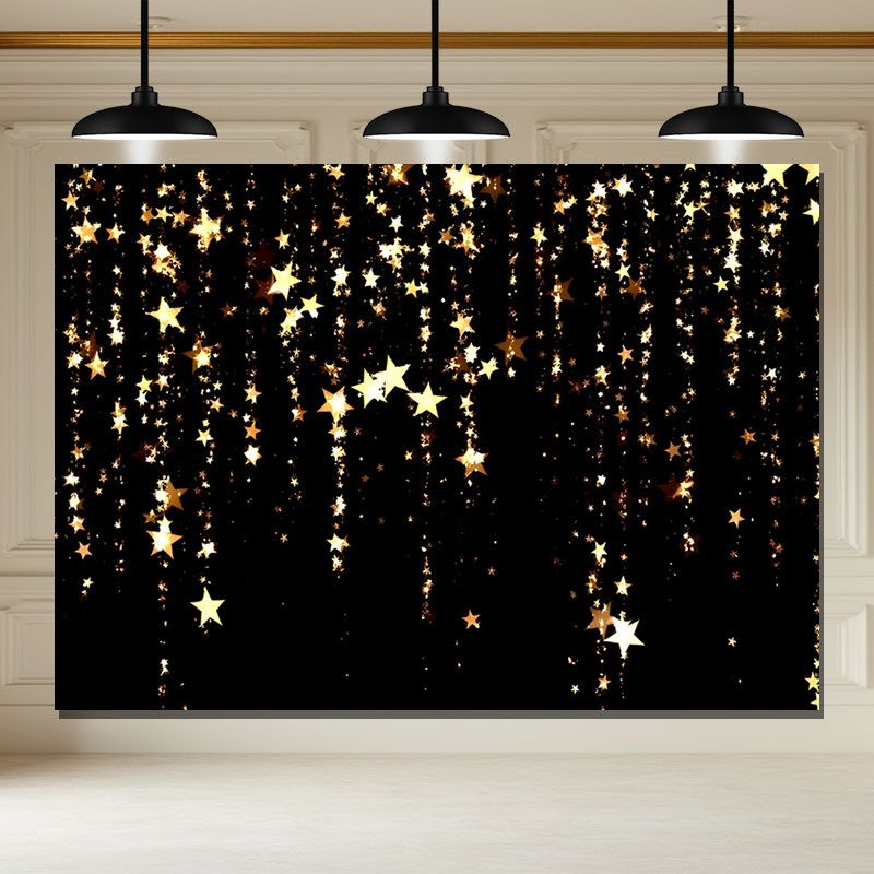 Layoris Shining Golden Stars Birthday Backdrop