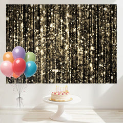 Layoris Shining Golden Light Diamond Birthday Backdrop