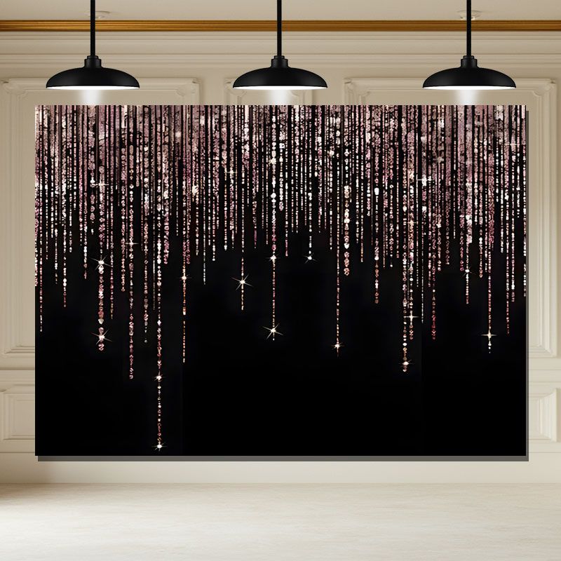 Layoris Shining Pink Tassel Birthday Backdrop