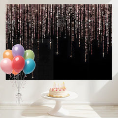 Layoris Shining Pink Tassel Birthday Backdrop