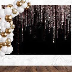 Layoris Shining Pink Tassel Birthday Backdrop