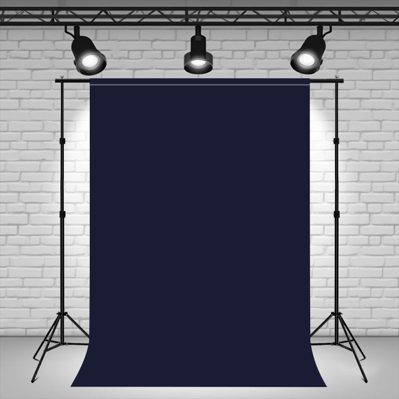 Navy Blue Studio Portrait Photo Backdrop - Layoris